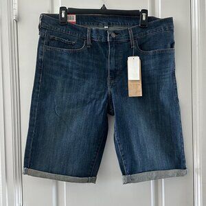 Levis Mens Bermuda Shorts 33 Mid Rise Slim Fit Classic Denim 99% Cotton